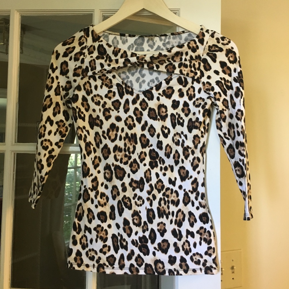 GUESS Cheetah Print Top, Size XS